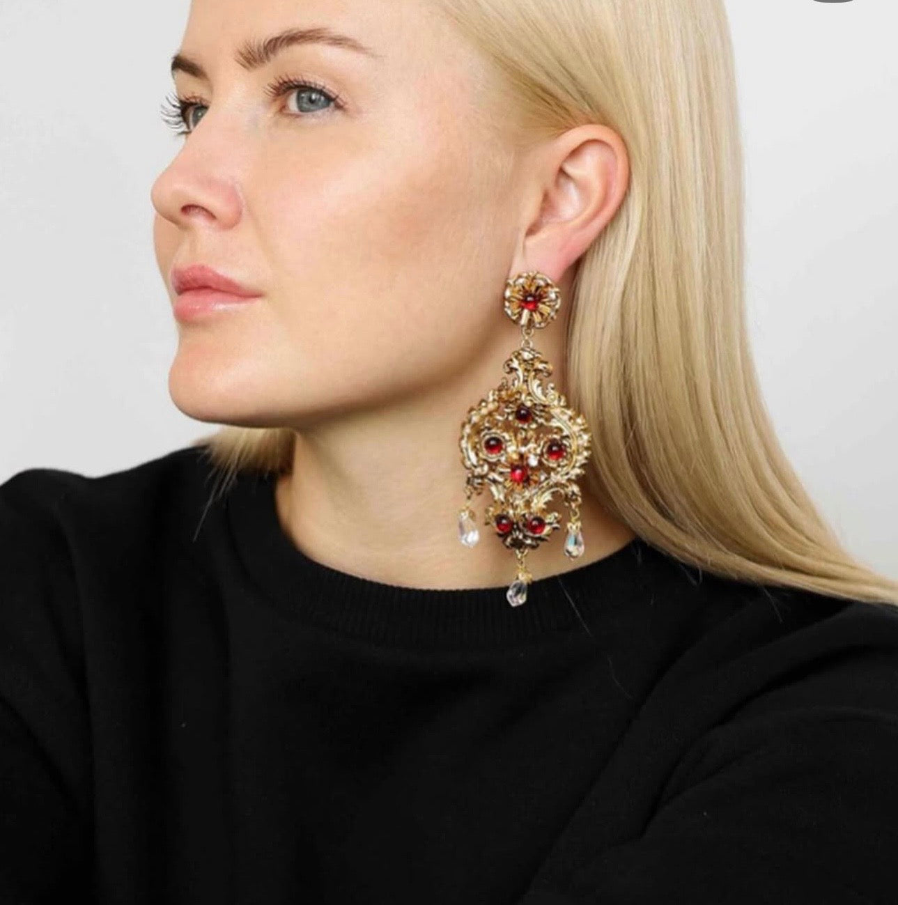 Ornella Marie Antoinette Earrings - Rubis