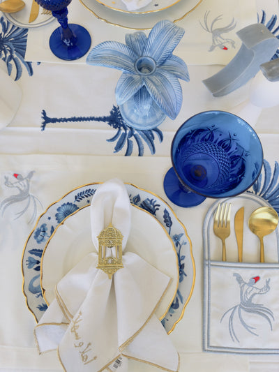 Bitossi Home Ivory with Golden Rim Dessert Plate
