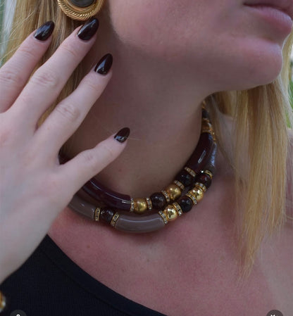 Necklace Nevada - Camel