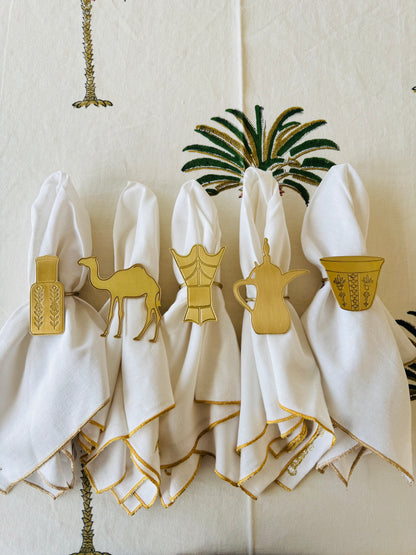 Arhiboo Collection Napkin Ring Holder - Gold
