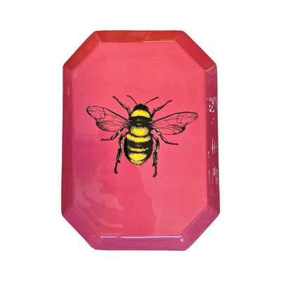 Les Ottomans Stamped Iron Tray - Bee