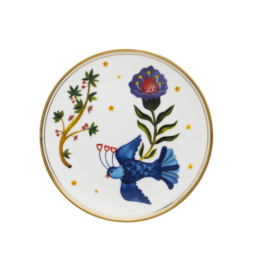 Bitossi Home  Porcelain Bread Plate - Bird