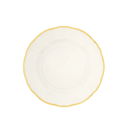 Bitossi Home Ivory with Golden Rim Dessert Plate