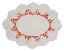 Load image into Gallery viewer, Les Ottomans Saint Jacques Coral Porcelain Oval Platter
