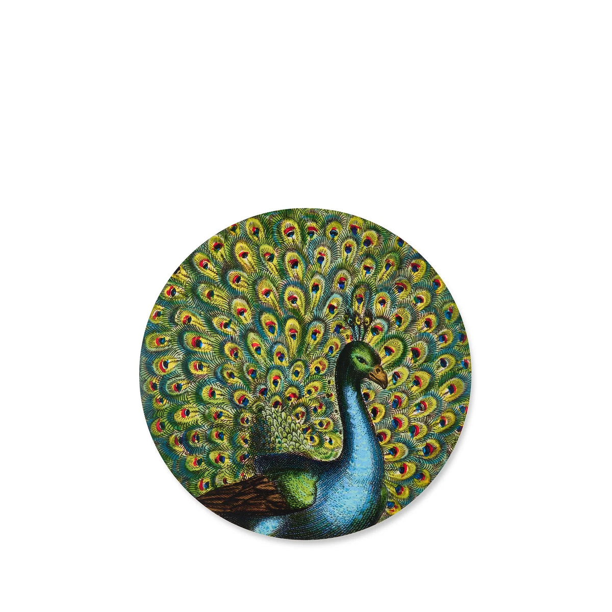 Peacock Round Cork Back Placemat