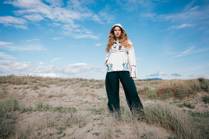 Stephan Embroidered Hoodie Criss Cross