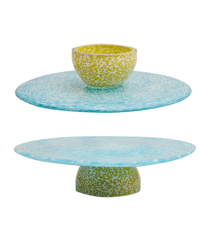2 in 1 Multi Glass Footed Cake Plate / Bowl for Tapas