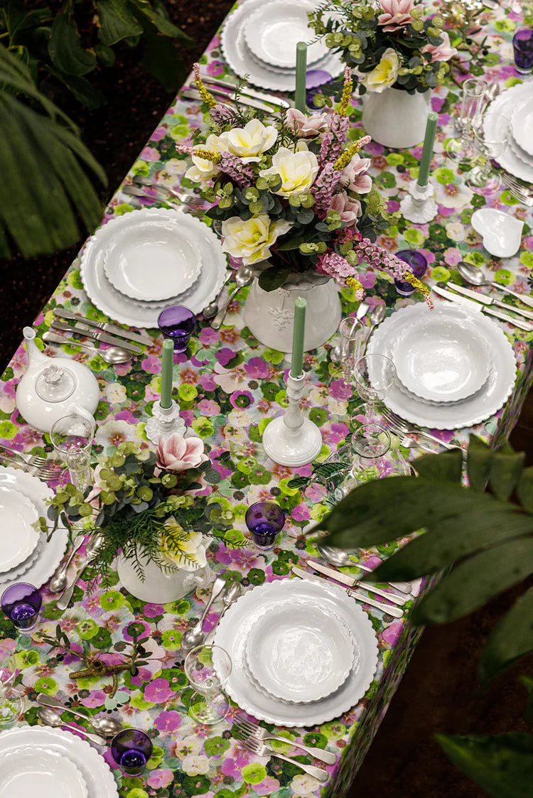 Le Marche Aux Fleurs Linen Tablecloth