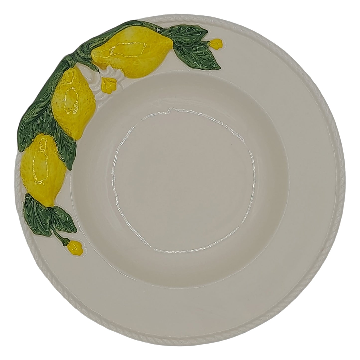 Les Ottomans Lemon Porcelain Hand Painted Soup Plate