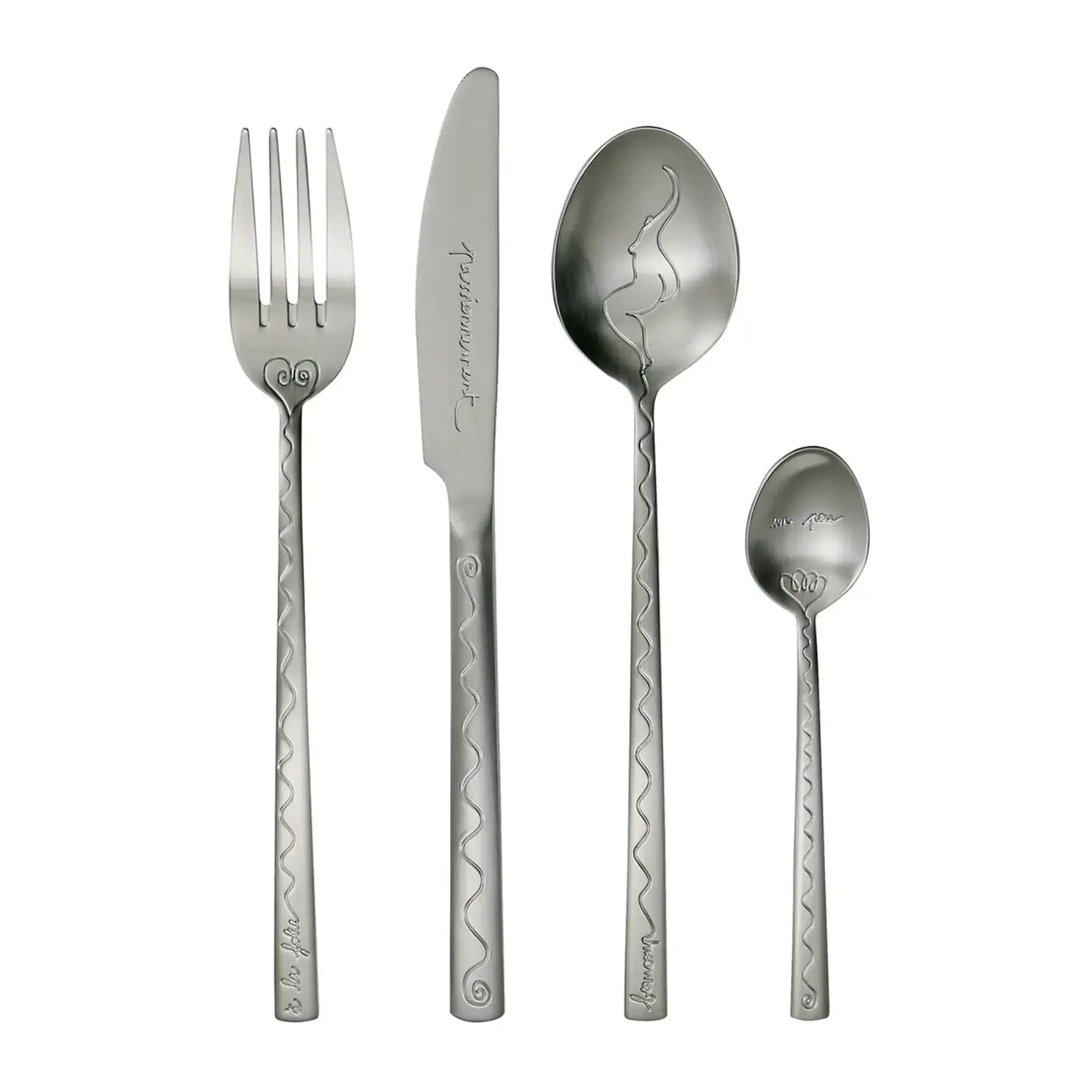 Passionnement 24pcs Cutlery Set in a Ceramic Holder