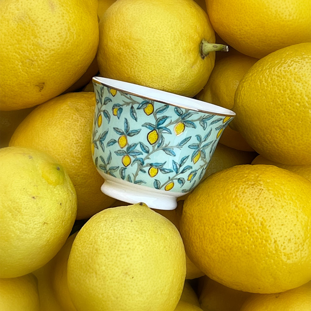 Zarina Lemon Espresso Cups - Set of 6