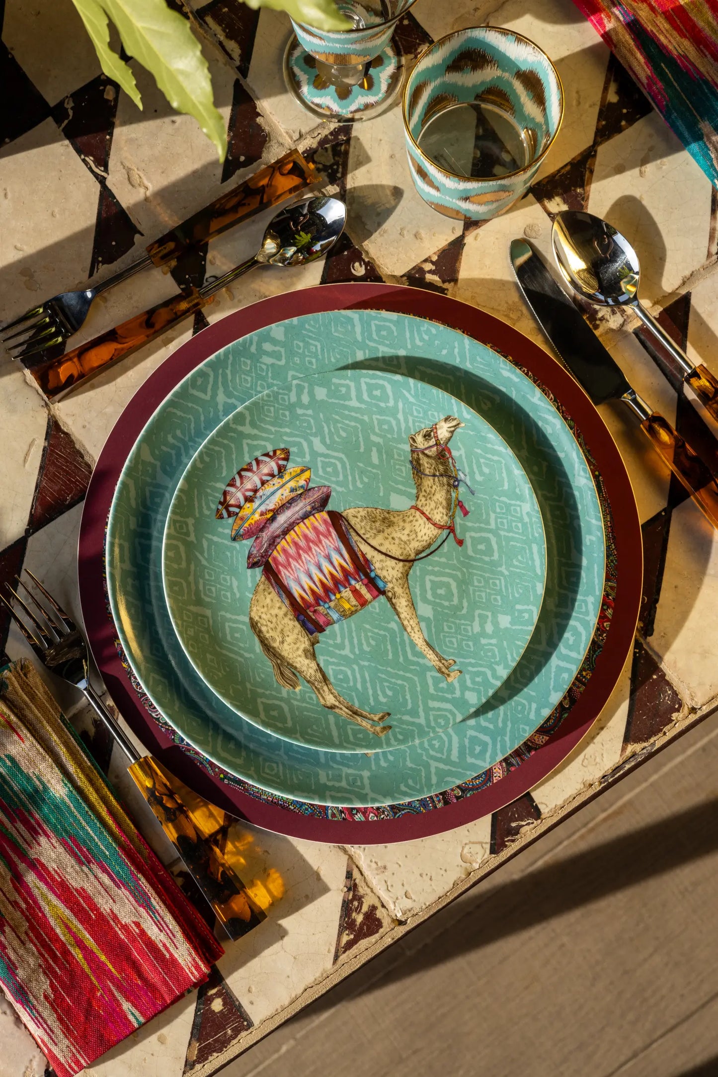 Les Ottomans x Matthew Williamson Dinner Plate - Camel