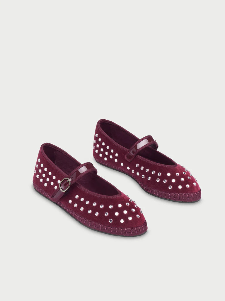 Mae Burgundy Ballerinas