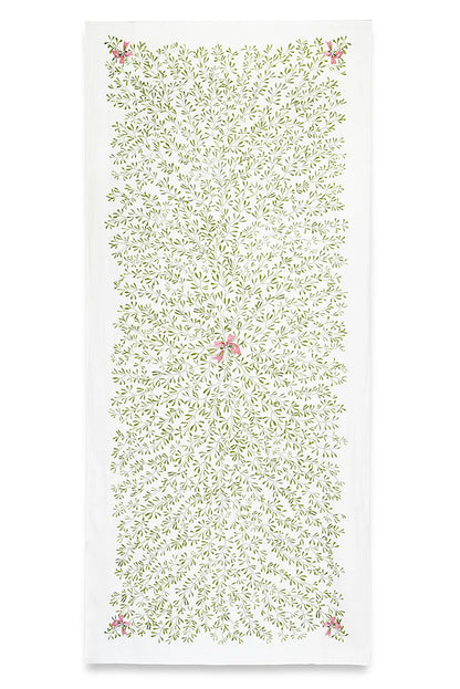 Mistletoe Kiss Linen Tablecloth