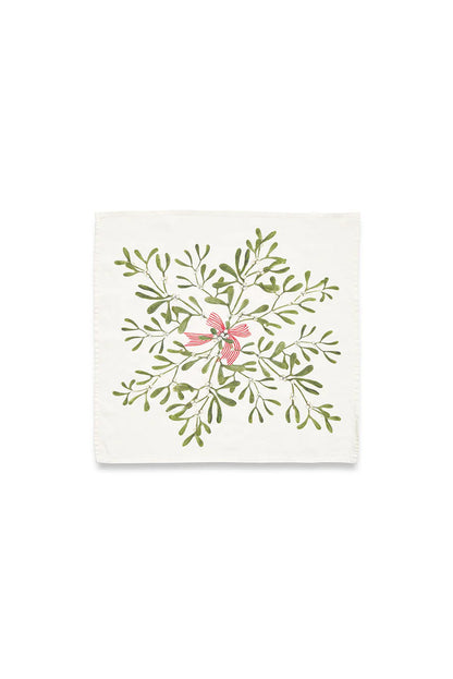 Mistletoe Kiss Linen Napkin
