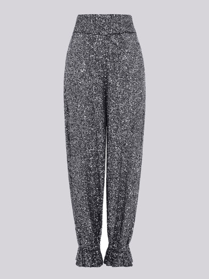 Hayley  Menzies Moonshine Sequin Knit Trousers - Black