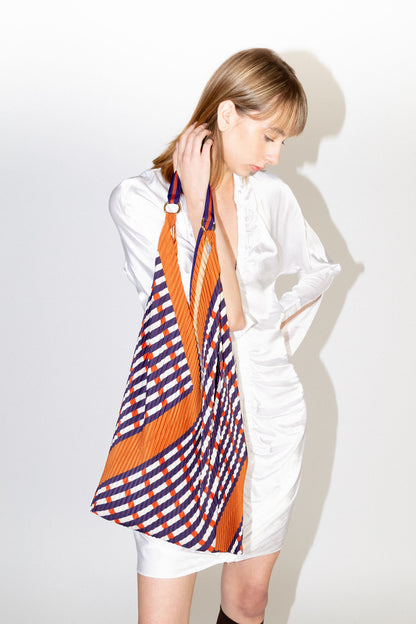 Pleated Y Bag Sophia Terracotta