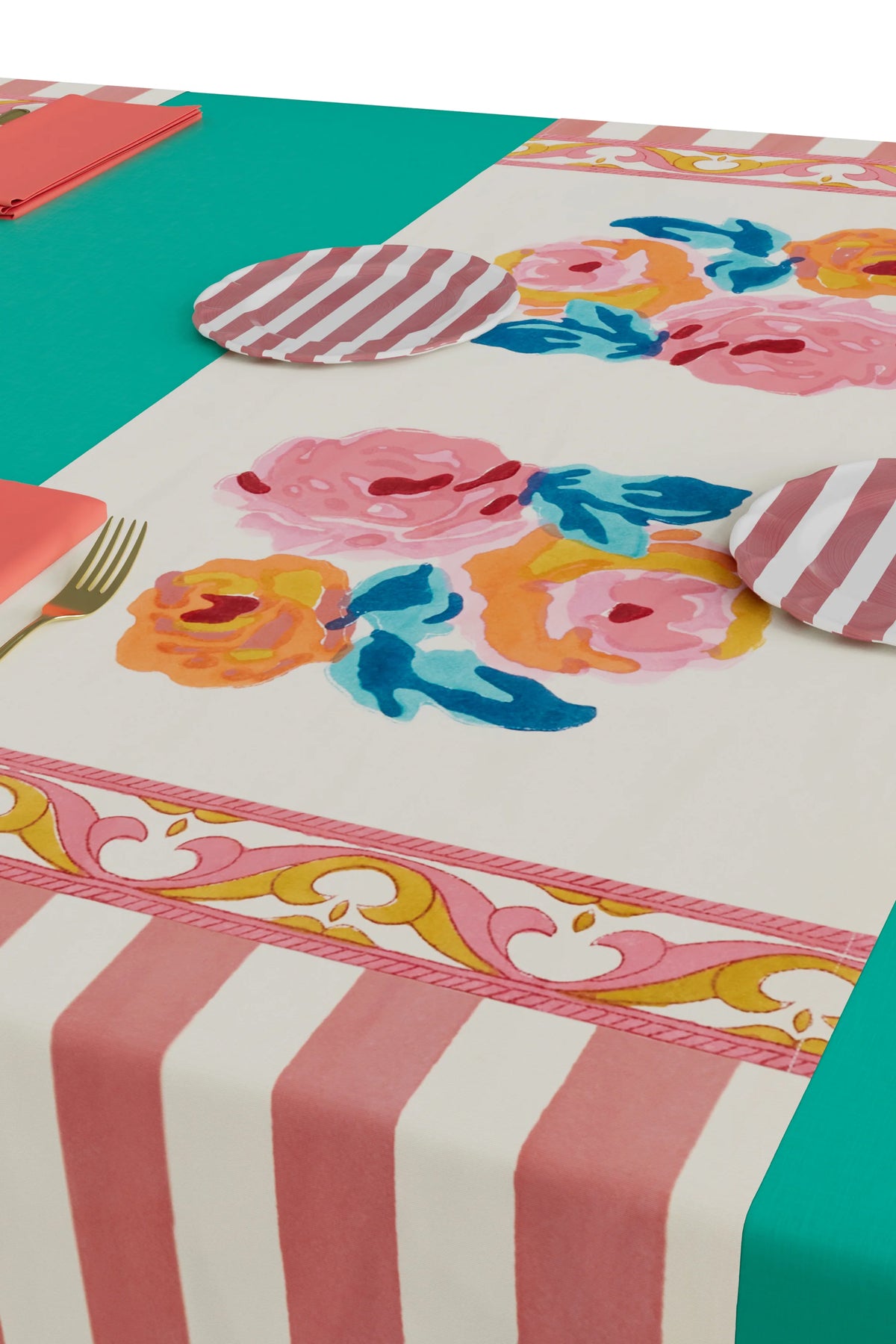 Nizam Pink Cotton Runner