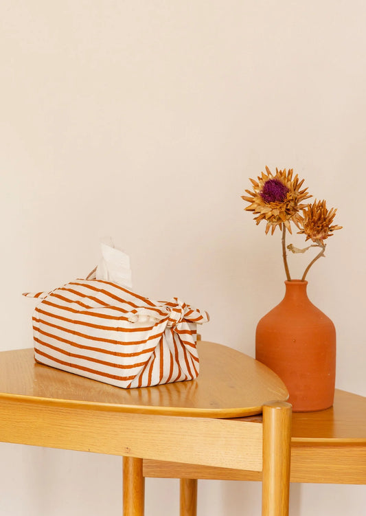 Nid Objects Rayures Wrap Tissue Box Cover