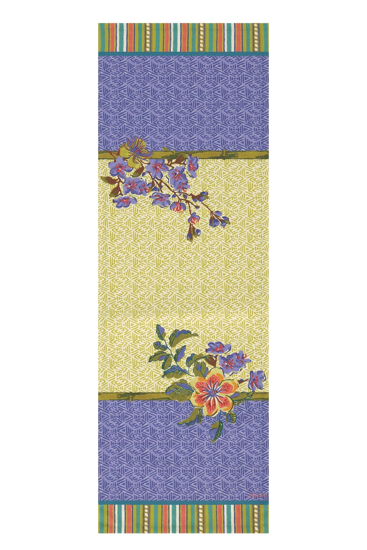 Oriental Garden Cotton Runner