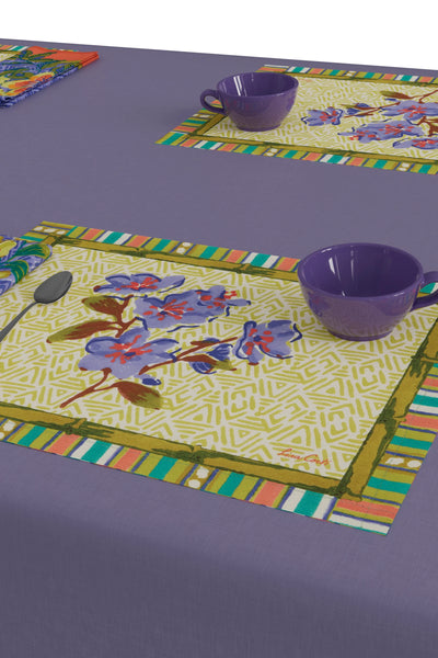 Set of 2 Fabric Placemats Oriental Garden