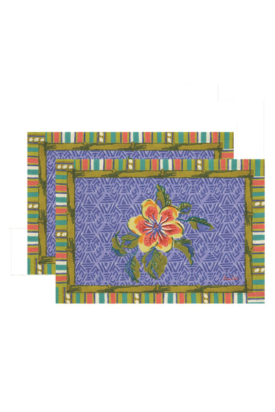 Set of 2 Fabric Placemats Oriental Garden