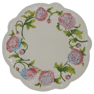 Les Ottomans Ortensia Hand Painted Porcelain Charger Plate