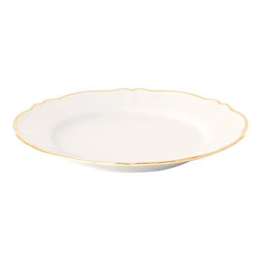 Bitossi Home Ivory with Golden Rim Dinner Plate