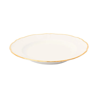 Bitossi Home Ivory with Golden Rim Dessert Plate