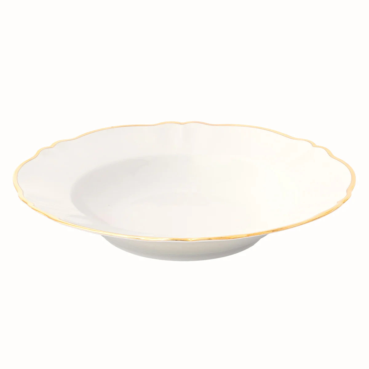 Bitossi Home Ivory with Golden Rim Soup Plate
