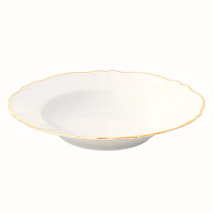 Bitossi Home Ivory with Golden Rim Soup Plate