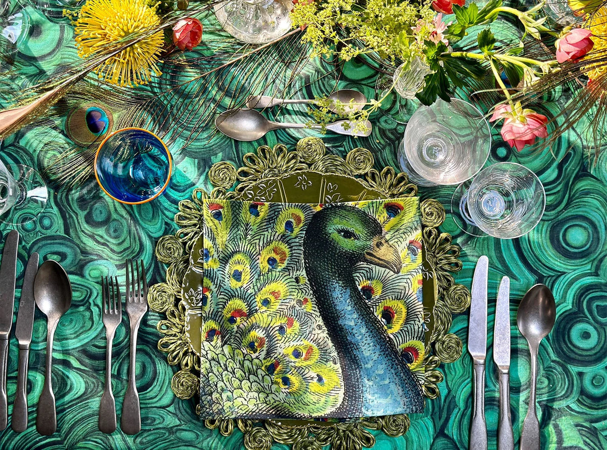 Peacock Linen Napkin