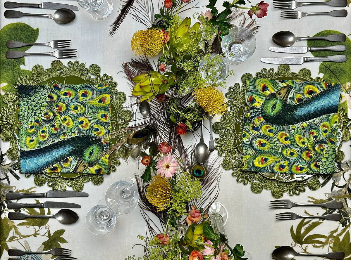 Peacock Linen Napkin