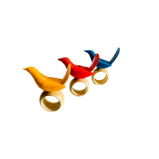 Happiness Wooden Napkin Ring - Bird