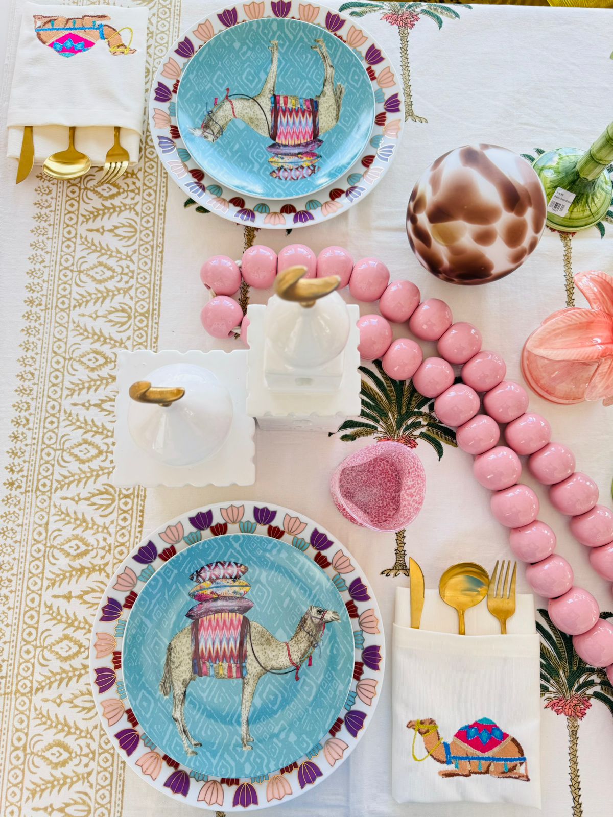 Les Ottomans x Matthew Williamson Dessert Plate - Camel