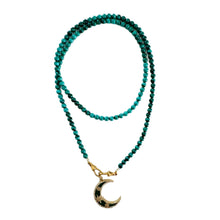 Load image into Gallery viewer, Necklace Jasmin Malachite - Moon
