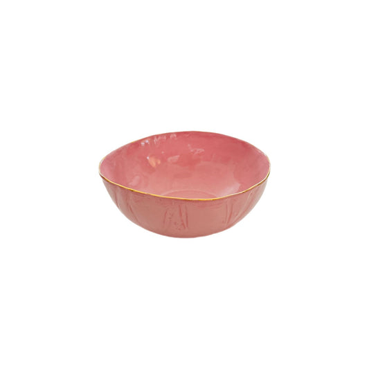 Marylynn Massoud & Rasha Nawam Ceramics Small Bowl - Pink with Gold Rim