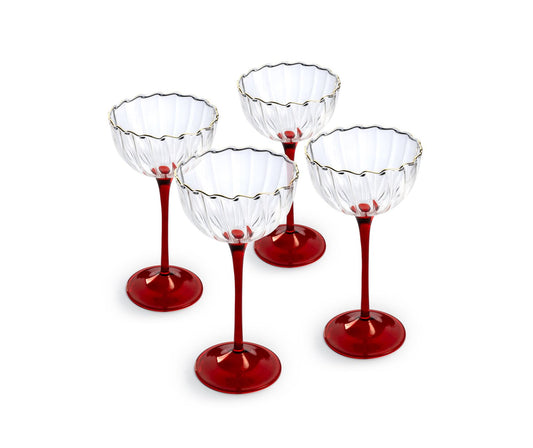 Festive Glass Red Icon - Set of 4