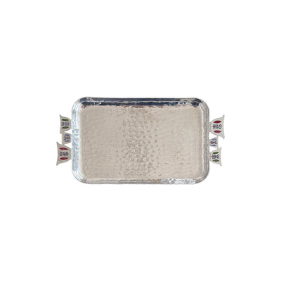 Tray.Aluminium with Chaffee Handles - Silver