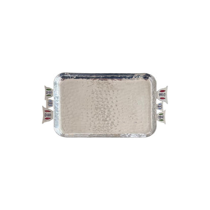 Tray.Aluminium with Chaffee Handles - Silver