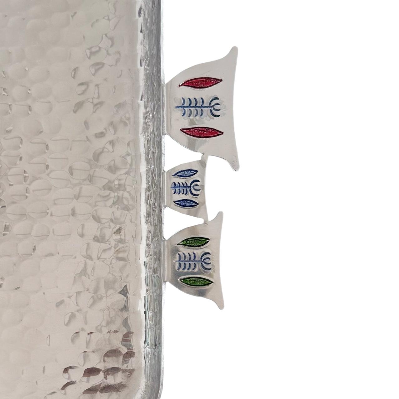 Tray.Aluminium with Chaffee Handles - Silver