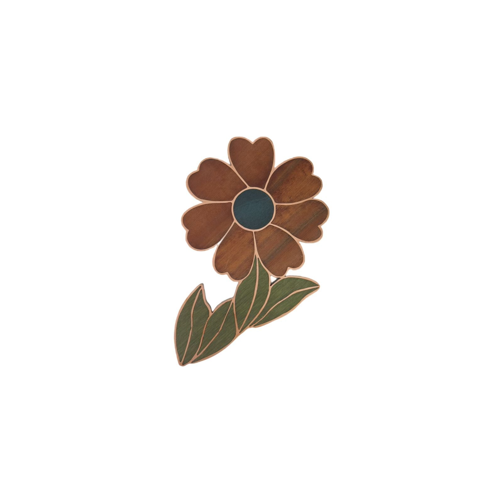 Flower Marqueterie Coasters - Set of 4