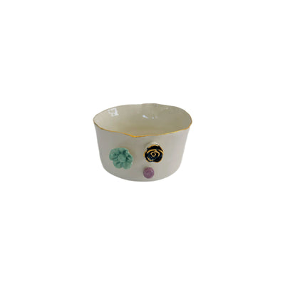 Ceramic Bowl Flowers Medium