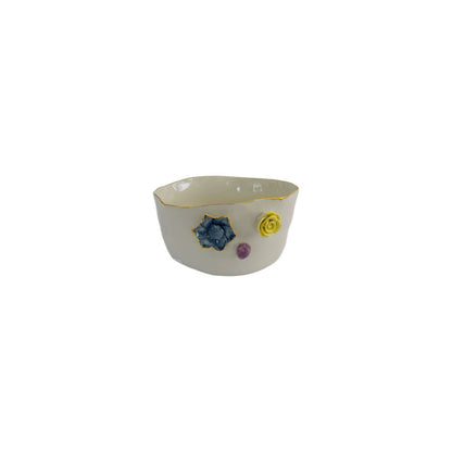 Ceramic Bowl Flowers Medium