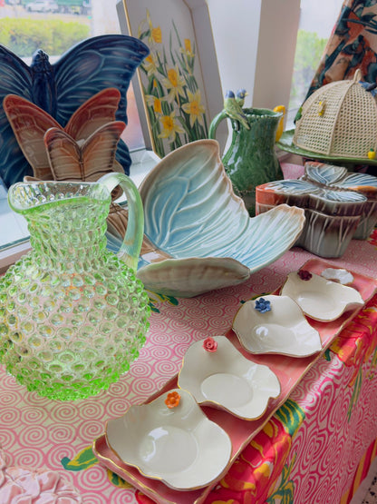 Rectangular Ceramic Tray with Flower