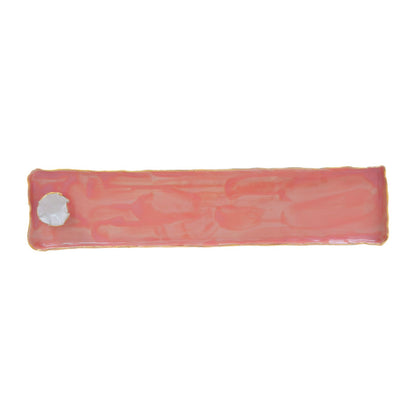 Rectangular Ceramic Tray with Flower