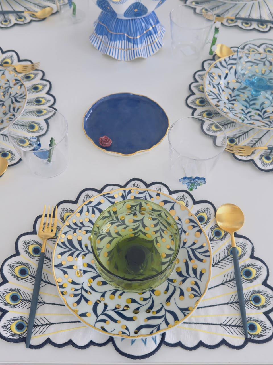 Peacock Shaped Placemats - Set of 6