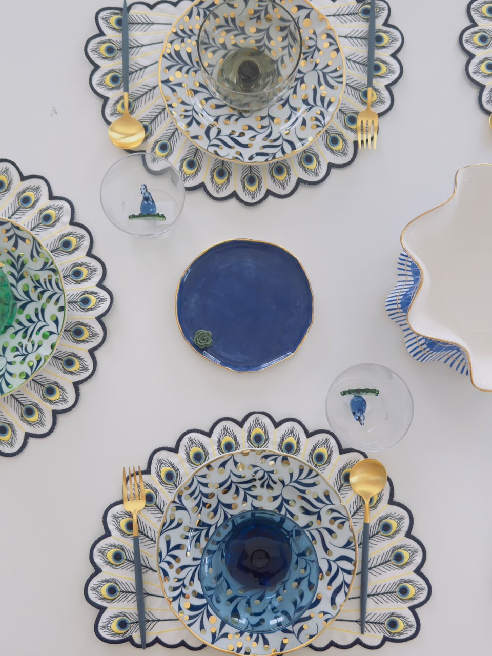 Peacock Shaped Placemats - Set of 6