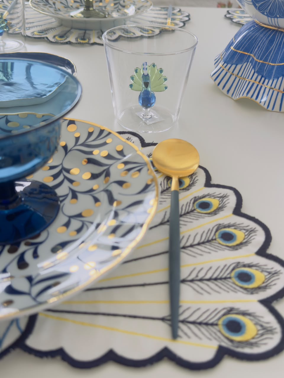 Peacock Shaped Placemats - Set of 6