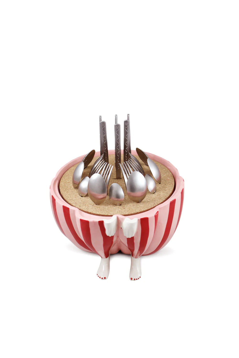 Passionnement 24pcs Cutlery Set in a Ceramic Holder